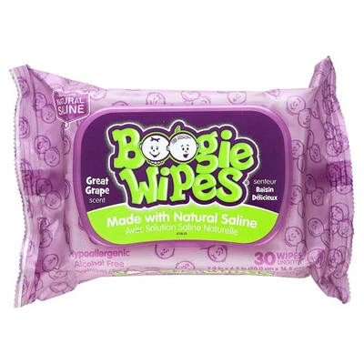 Gentle Saline Nose Wipes, Grape , 30 Wipes - Image 1 of 2