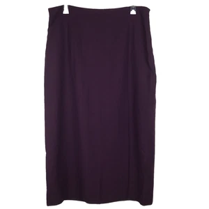 NWT VTG Gianni Sport Pencil Skirt Knee Length Front Slit Wool Purple Lined Sz 14 - Picture 1 of 9