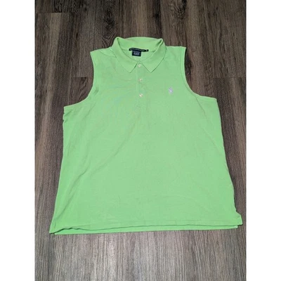 Polo Ralph Lauren Sport Verde Sin Mangas Para Mujer Talla XL LEER Foto 1 de 4