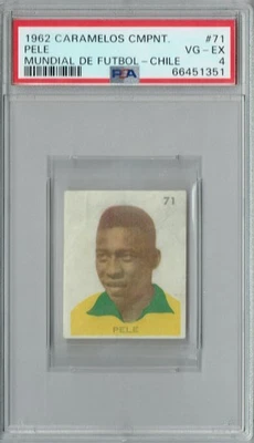 PSA 4 Pele 1962 Caramelos #71 Mundial De Futbol - Chile Rare Card - Image 1 of 3