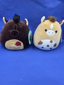 2 Stück Neu mit Etikett 2021 Kentucky Derby Squishmallow 8" Rosie & Champ The Horse RAR - Bild 1 von 24