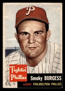 1953 Topps - Stampa corta Smoky Burgess #10 Bio Information is Black VG - Foto 1 di 2