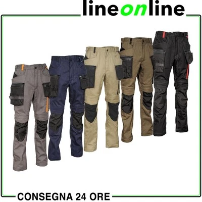 Pantaloni lavoro multitasche Cofra Biwer elasticizzati Slim Fit uomo e donna - Immagine 1 di 4