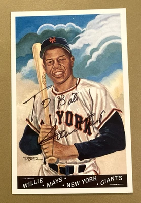 WILLIE MAYS 1990 PEREZ STEELE SIGNED AUTOGRAPH AUTO POST CARD SP /10,000 JSA COA - Image 1 of 4