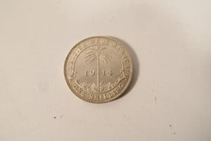 British West Africa 1 Shilling HN85 Silber Münze 1914 silver coin King George V - Picture 1 of 5