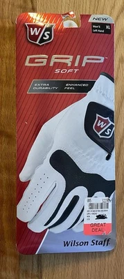 W/S Wilson персонала захват мягкий белый гольф перчатки мужской левой рукой XL новый - Изображение 1 из 4