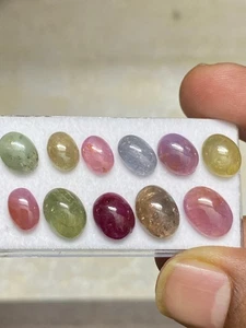 Umba Saphir Oval Cabochons Stück 11 Größe 6,5x8,9-12x10mm Gewicht 37 Karat - Bild 1 von 5