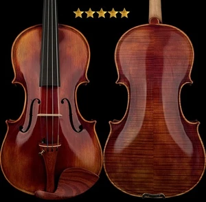 T31+ Pro Master Antique Strad Style Left Hand Violin 4/4 2PCS European Wood Rich - Picture 1 of 17