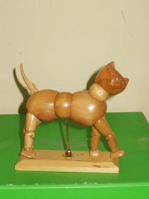 Articulated Wooden Cat/Kitten Artist Posable Jointed Model Mannequin - Image 1 of 2