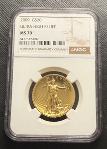 USA 2009 Gold 1 oz 20 $ NGC MS70 Ultra High Relief - Bild 1 von 2