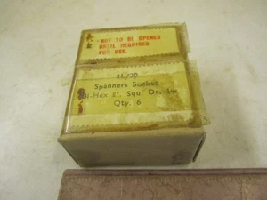 SEALED BOX CONTAINING 6 BRITOOL 3/8"DRIVE 1/4W SOCKETS SUPPLIED TO THE MOD 1955 - Picture 1 of 4
