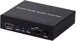 113347 Blackbirdtm 4K Series HDMI Audio Inserter, schwarz 2,3 x 7 x 9,5 - Bild 1 von 6