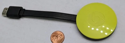 Google Chromecast (2nd Gen) HDMI Wi-Fi Media.TV Streamer(NC2-6A5)Lime/yellow. - Image 1 of 4
