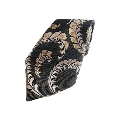 St. Annahof Zurich Vintage 1960/70s Tie ~ Retro Pattern Brown Paisley. - image 1 of 4