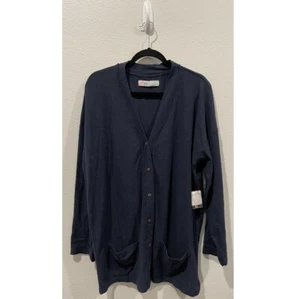 FP BEACH Take a Walk Navy Blue Cardigan Size L - Picture 1 of 4