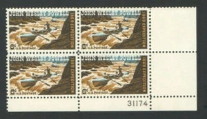 Vintage Unused US Postage Block 6 Cent Stamps JOHN WESLEY POWELL 1869 Expedition - Picture 1 of 3