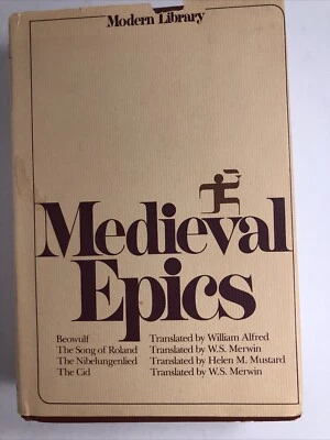 Medieval Epics ~ 1963 Modern Library HCDJ Beowulf Song of Roland The Nibelungenl Foto 1 de 4