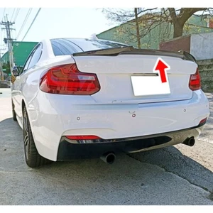 Painted Black Fit For BMW F22 Coupe/ F87 V Type Trunk Spoiler 14-21 2-Series - Picture 1 of 6