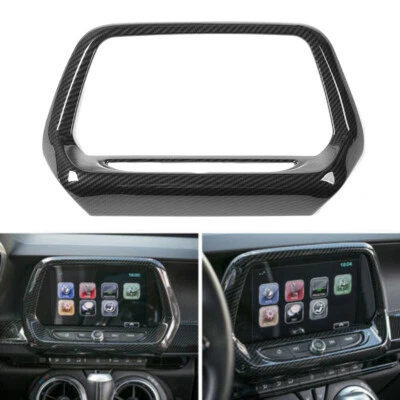 Carbon Fiber 8 inches GPS Navigation Cover Frame Trim for Chevrolet Camaro 2017+ Foto 1 de 4