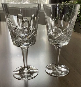 2er Set Gorham Winfield Kristall Wasserkelche - 7 1/8" hoch - Bild 1 von 3