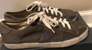 Polo Ralph Lauren Mens Gray Canvas Pony Size 10 D Casual Shoes - Picture 1 of 5