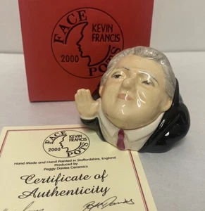 Kevin Francis Face Pot Bill Clinton With Box And COA 2001 - Picture 1 of 6