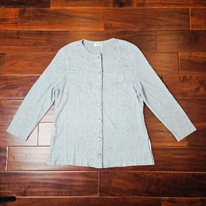 Womens Light Blue Button Down Cardigan Melissa Golden Knit Sweater Size Small - Picture 1 of 10