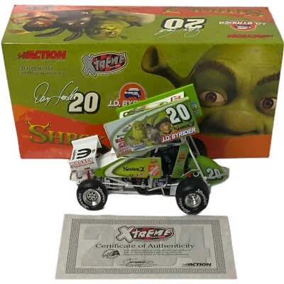2004 1/24 Danny Lasoski #20 J.D. Byrider/ Shrek 2 Sprint Car Xtreme Autographed - Image 1 of 4