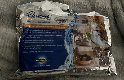 Filtros de carbono de repuesto Drinkwell Premium - Paquete de 3 Foto 1 de 3