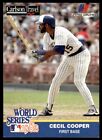 1982 Carlson Travel Cecil Cooper Milwaukee Brewers #15