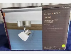 allen + roth 1-Light Brushed Nickel dimmable Integrated Flushmount Spot Light - Picture 1 of 2
