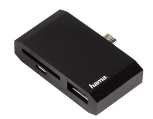 Adaptateur micro-USB OTG Hama 3 en 1 clé SD USB kit lecteur de carte pour téléphone portable tablette PC - Photo 1/7