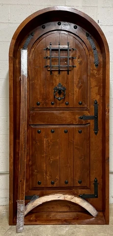 Alder arched top door solid wood story book  37-1/2 X 81-1/2 u choose size Cover