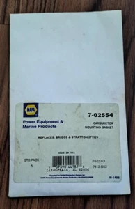5x NAPA 7-02554 Carburetor Mounting Gasket - Replaces B&S 271592, 272409, 555084 - Picture 1 of 2