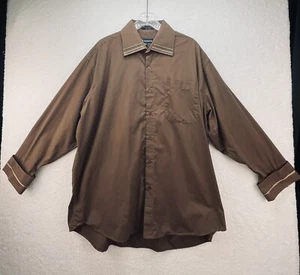 Milano Moda Sz 18-18.5 Men’s Shirt French Cuffs Ribbon Trim 3763 - Picture 1 of 5