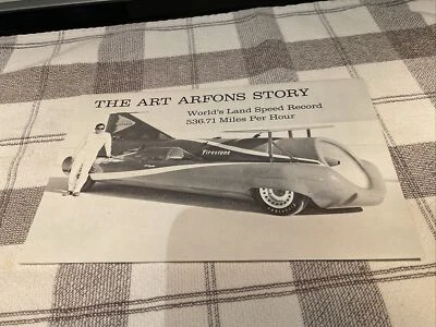 Folheto ART ARFONS original 1964 Story of Green Monster World Land Speed Record LSR - Imagem 1 de 4