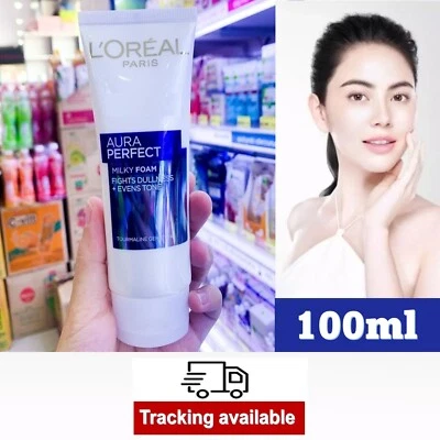White Perfect Loreal Milky Foam Aura Face Facial Wash Gemstone Purifying (100ml) - Image 1 of 4