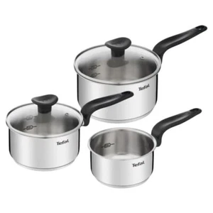 Tefal PRIMARY 3 Pcs Stainless Steel 14 16 18 cm Cookware Set All Hobs Induction - Picture 1 of 8