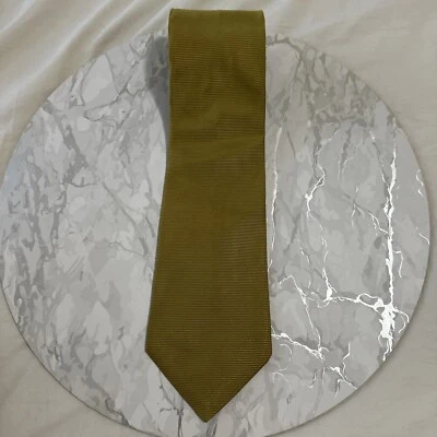 Corbata de Colección Perry Ellis Portafolio Tejida Dorada Cuello Clásica Negocios Foto 1 de 4