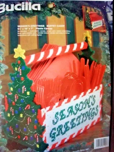 Bucilla "Season's Greetings Buffet Caddy" Plastic Canvas Kit - Picture 1 of 2