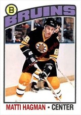 Custom made Topps-style 1976-77 Boston Bruins Matti Hagman hockey card 2