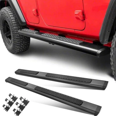 2Pcs Running Boards Side Step Nerf Bar for Jeep Wrangler JK 4 Door 2007-2017 - Image 1 of 4