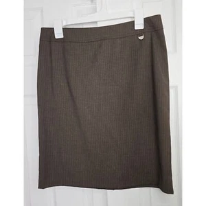 Gonna donna a matita New York & Company elasticizzata marrone a righe - Taglia 8 - Foto 1 di 4