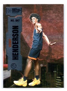 2022 Skybox Metal Universe Champions #047 Scoot Henderson Holo Foil Basketball