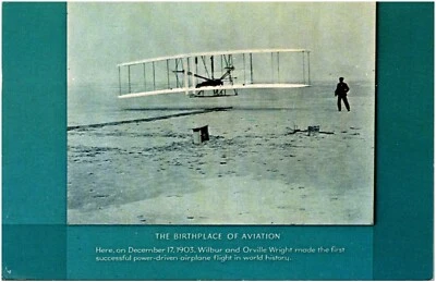 The Birthplace of Aviation Wright Brothers Flight Outer Banks NC Postcard - Image 1 of 2