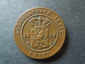 J1138 NETHERLANDS EAST INDIES 1856 1 CENT HIGH GRADE - Picture 1 of 2