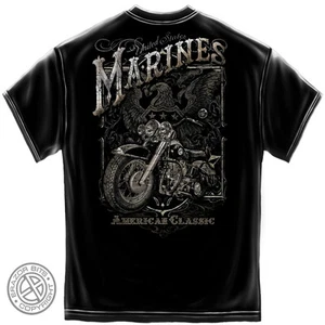 Nueva CAMISETA CLÁSICA AMERICANA MOTERA MARINA USMC.  - Imagen 1 de 2