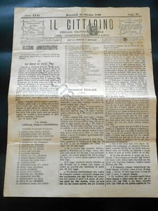 Storia Locale Asti - Giornale Il Cittadino - n. 81 / 1889 - Picture 1 of 1