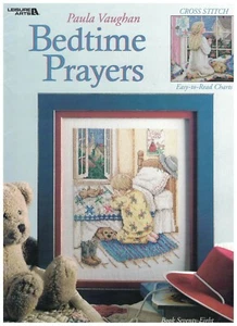 OOP Leisure arts cross stitch book Paula Vaughan 3320 Bedtime Prayers - Picture 1 of 1