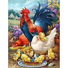 11Ct Full Cross Stitch Rooster Stamped Diy Cotton Thread Needlework Animal Arts